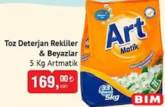 ARTMATİK TOZ DETERJAN RENKLİLER & BEYAZLAR 5 KG